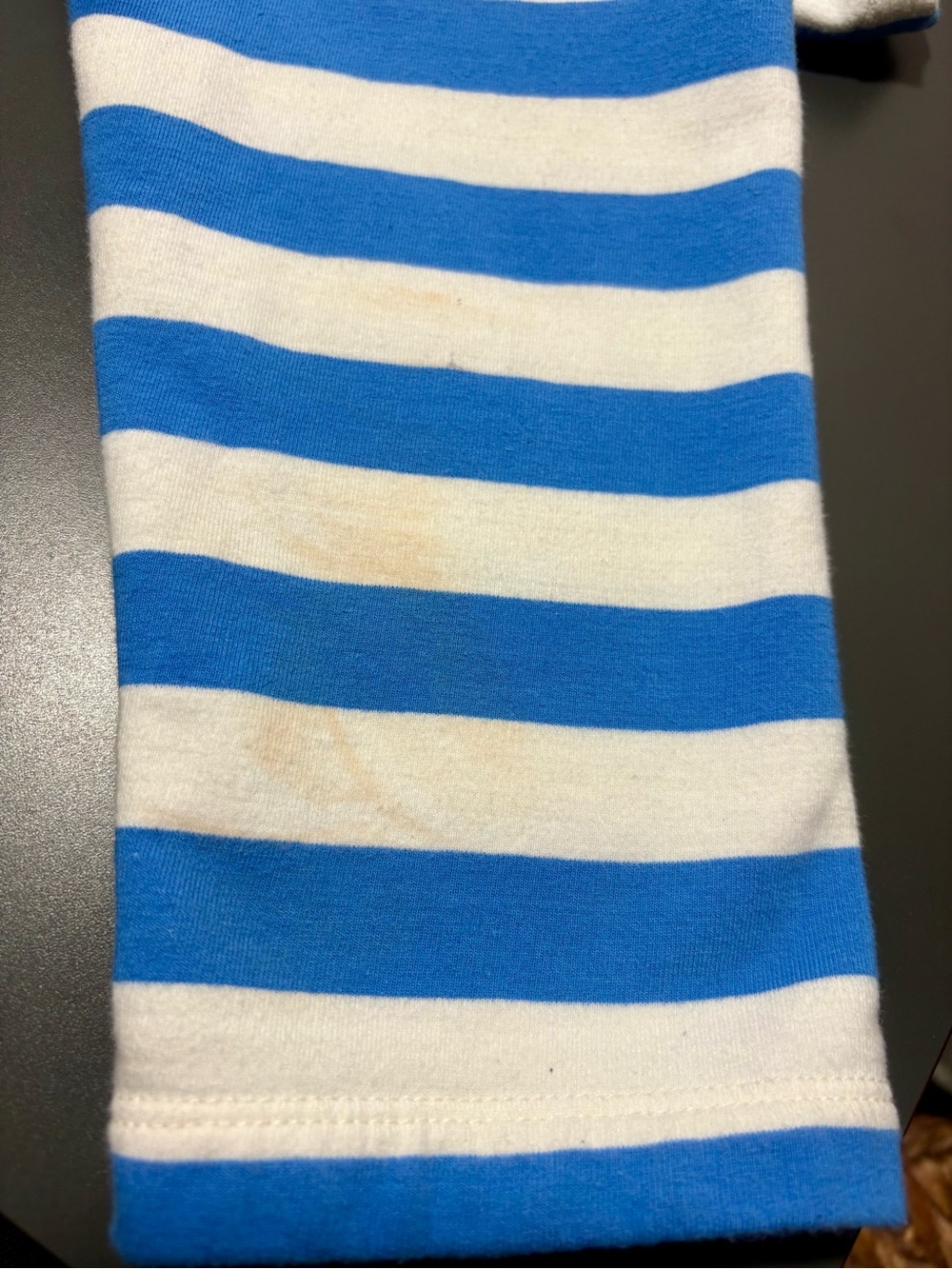 J. CREW Blue and White Striped Wide Button Collar Pullover - Picture 8 of 8